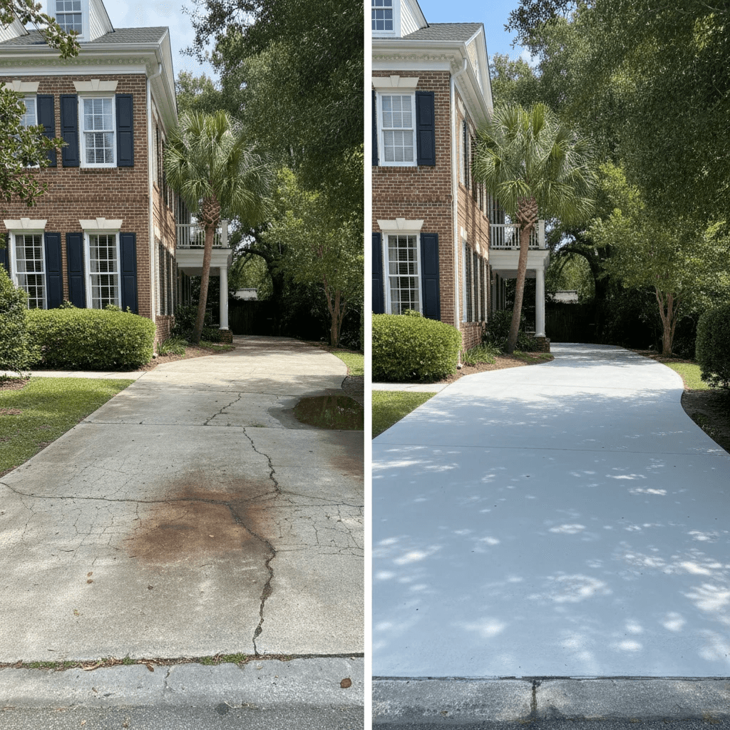 Driveways before/after 2