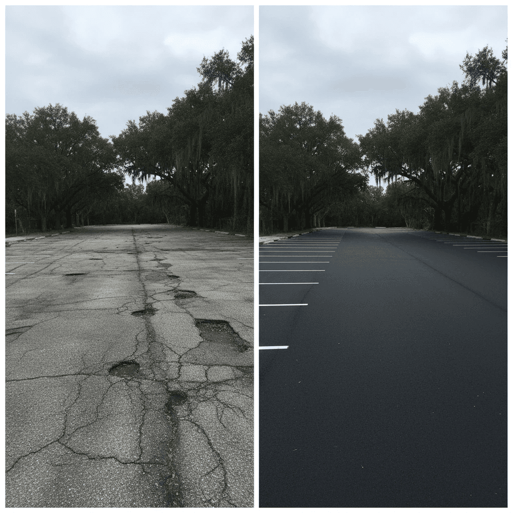 Commercial Parking Lots before/after 1