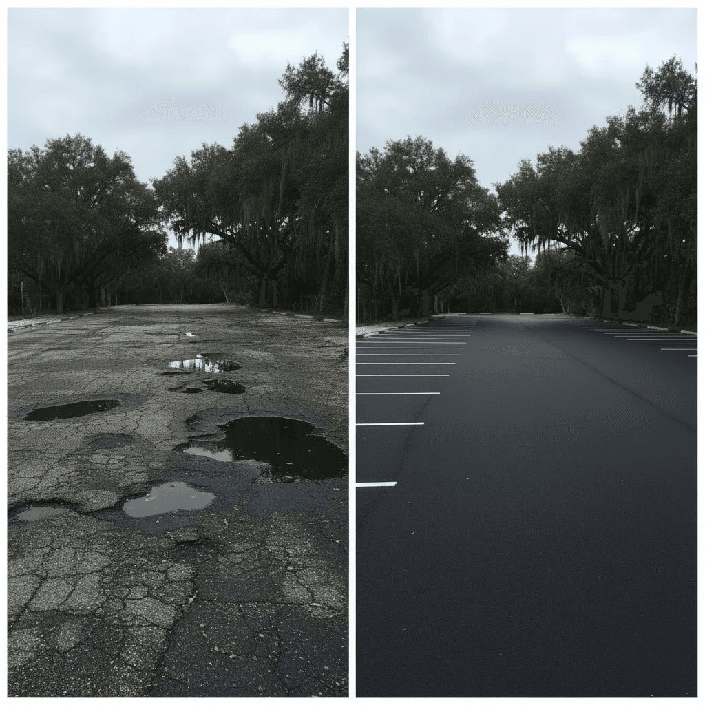 Commercial Parking Lots before/after 2