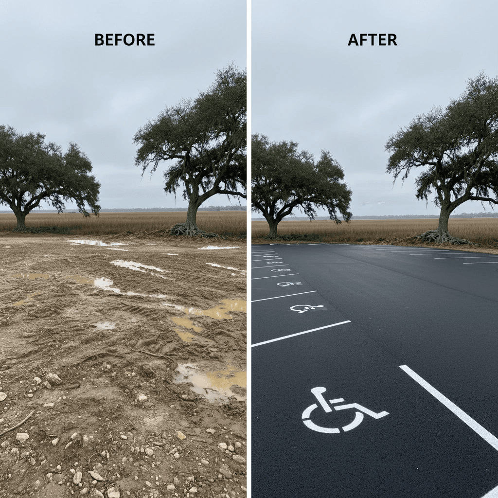 Commercial Parking Lots before/after 3