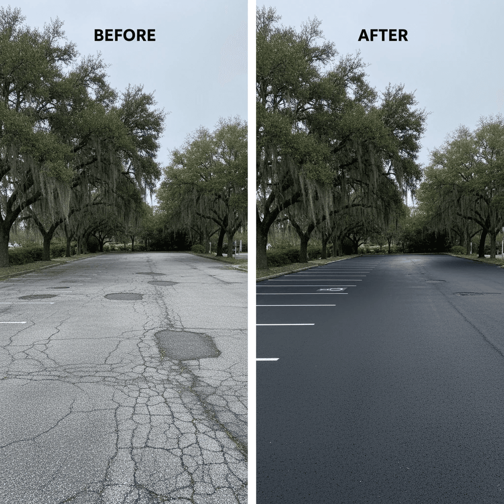 Commercial Parking Lots before/after 4