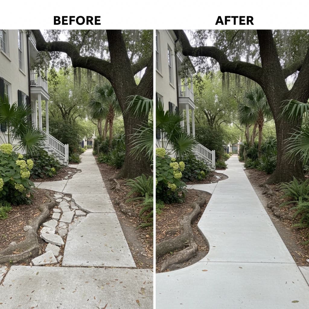 Private Sidewalks before/after 2