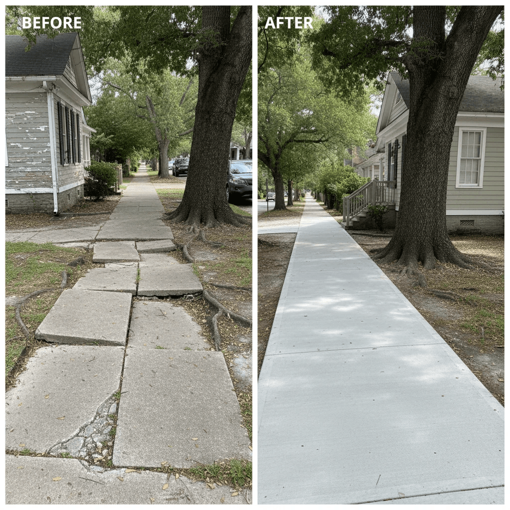 Private Sidewalks before/after 1