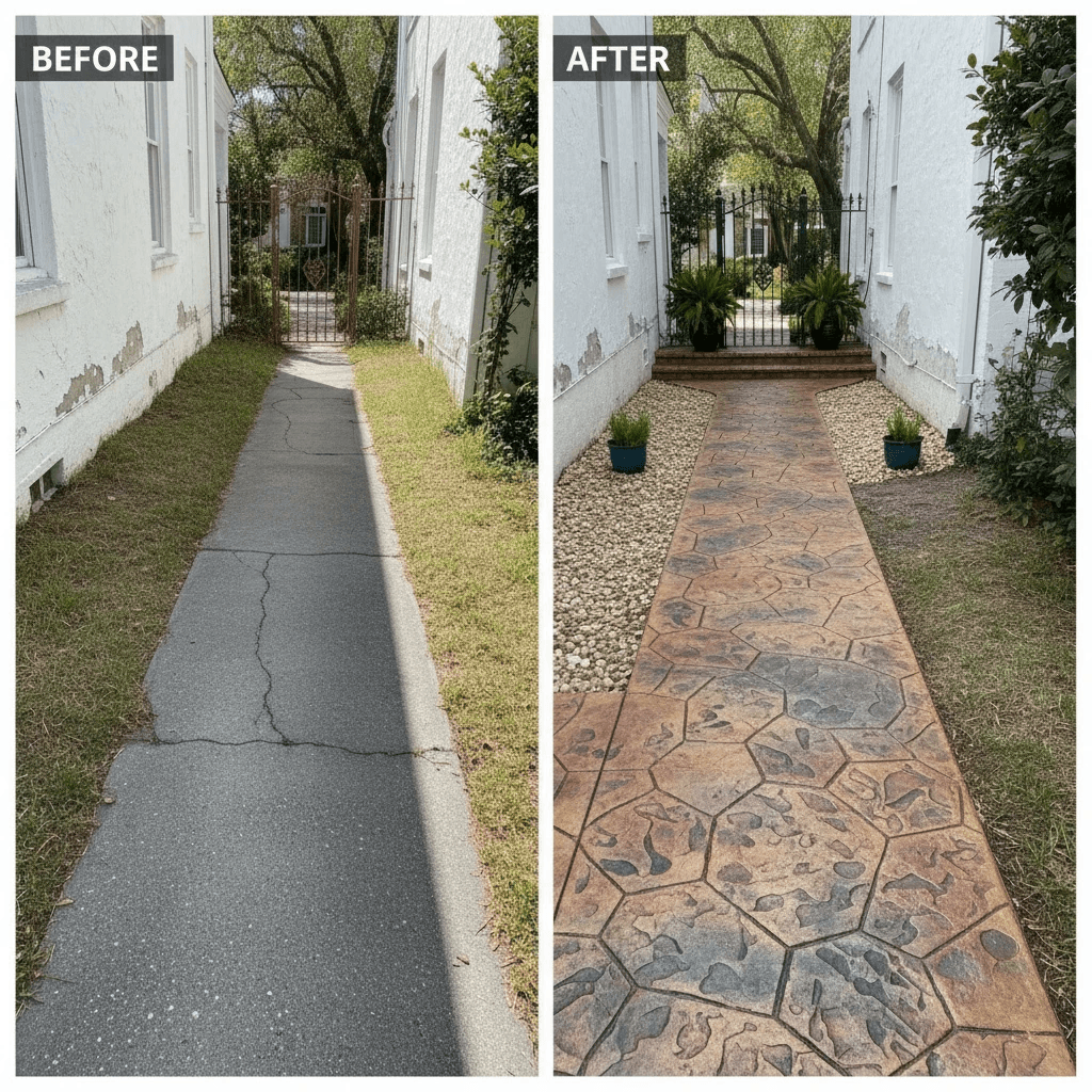 Walkways before/after 2